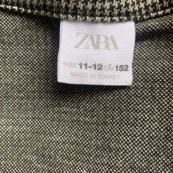 Zara Kids Houndstooth Jumpsuit 11-12Y Belted One-Piece - Picture 3 of 5